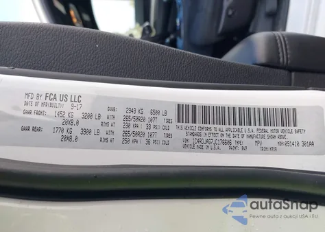 2018 Dodge Durango Sxt Awd z USA, uszkodzony, nr VIN 1C4RDJAG7JC176606